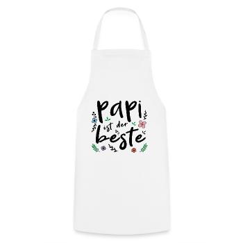 Dad is the best - Father's Day - Cooking Apron - white - Front - AI Model Male 185 dark (185cm)