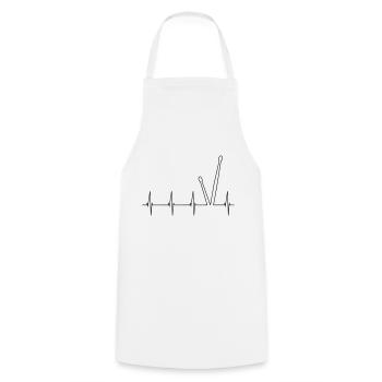 Battement de coeur de baguette, amour pour la batterie - Tablier de cuisine - blanc - Devant - AI Model Male 185 dark (185cm)