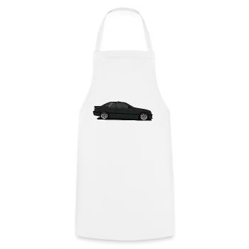 e36 black - Kochschürze - Weiß - Vorne - AI Model Male 185 dark (185cm)