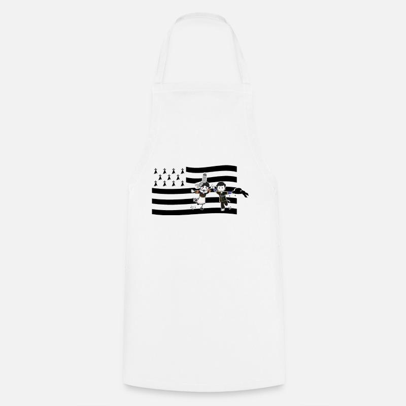 drapeau plus bretons - Tablier de cuisine - blanc