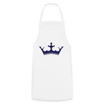 King-Logo-Design - Kochschürze - Weiß - Vorne - AI Model Male 185 dark (185cm)