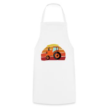 Tractor - Cooking Apron - white - Front - AI Model Male 185 dark (185cm)
