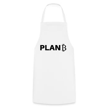 BITCOIN - Cooking Apron - white - Front - AI Model Male 185 dark (185cm)