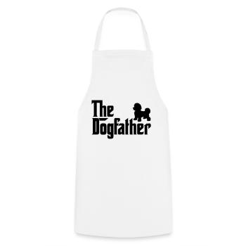 Bichon Frise Dogfather Dog Lover Godfather Style - Cooking Apron - white - Front - AI Model Male 185 dark (185cm)