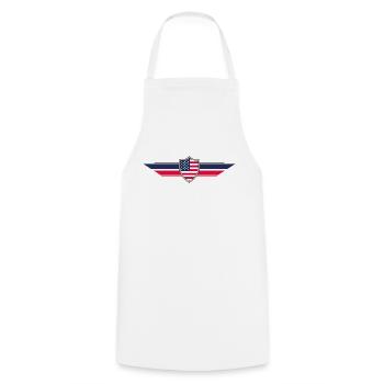 USA Fan World Cup - Cooking Apron - white - Front - AI Model Male 185 dark (185cm)