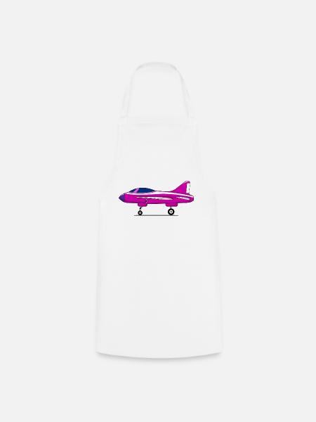 Flugzeug Fahrwerk Pink - Kochschürze - Weiß