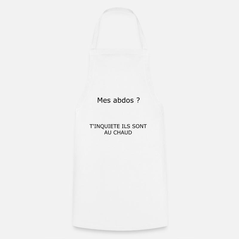 mes abdos - Tablier de cuisine - blanc