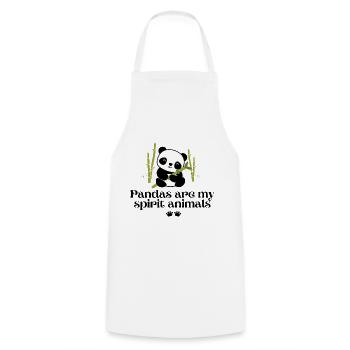 Les pandas sont mon animal spirituel - Tablier de cuisine - blanc - Devant - AI Model Male 185 dark (185cm)