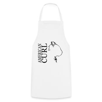 American Curl Profile Cat Cat Wilsigns - Cooking Apron - white - Front - AI Model Male 185 dark (185cm)