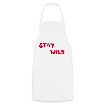 stay wild - Kochschürze - Weiß - Vorne - AI Model Male 185 dark (185cm)