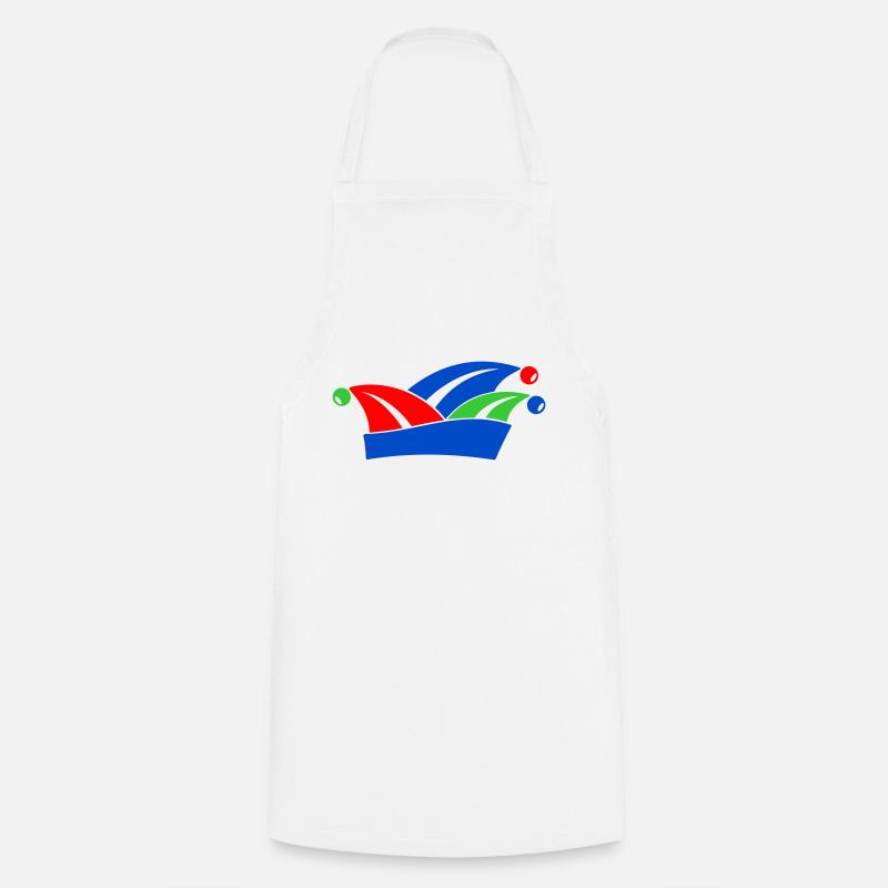 Jester's Cap 1 2 3 Colours - Cooking Apron - white