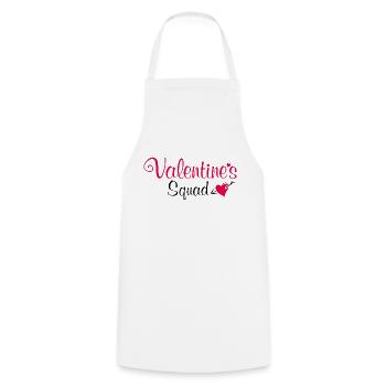 L’escouade de la Saint-Valentin - Tablier de cuisine - blanc - Devant - AI Model Male 185 dark (185cm)