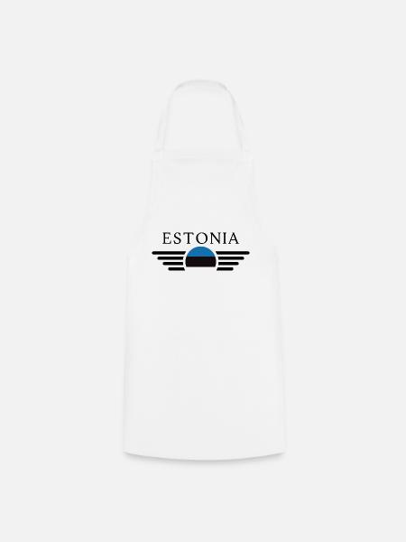 Estland Stil Design T-Shirt - Kochschürze - Weiß