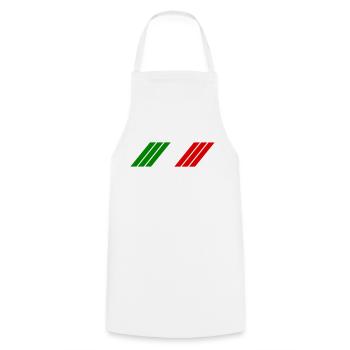 Rayures Italie - Tablier de cuisine - blanc - Devant - AI Model Male 185 dark (185cm)