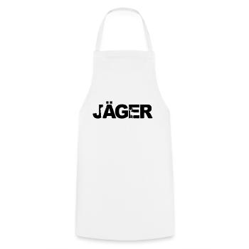 Jäger - Kochschürze - Weiß - Vorne - AI Model Male 185 dark (185cm)
