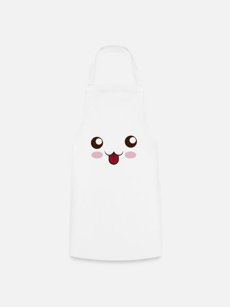 Kawaii Gesicht - Kochschürze - Weiß