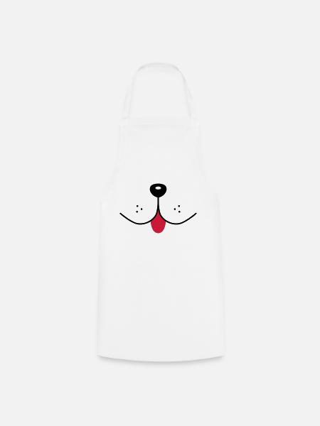 Dog face funny dog snout dogs nose mouth - Cooking Apron - white