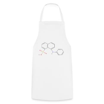 Lipase Molekül - Farbige Strukturformel - Kochschürze - Weiß - Vorne - AI Model Male 185 dark (185cm)