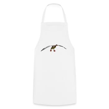 oiseau - Tablier de cuisine - blanc - Devant - AI Model Male 185 dark (185cm)