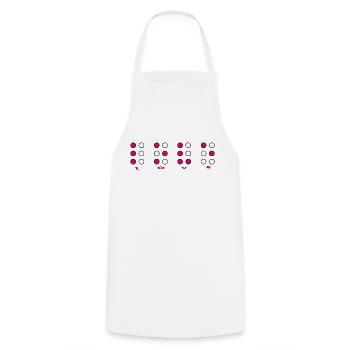 blindenschrift blind love liebe - Kochschürze - Weiß - Vorne - AI Model Male 185 dark (185cm)