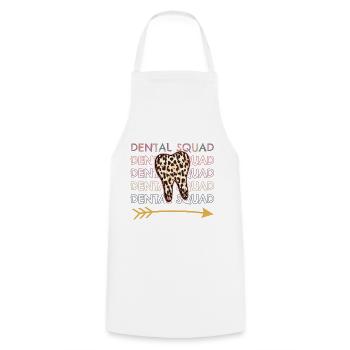 Dentist Dental Assistant Practice Teeth I Gift - Cooking Apron - white - Front - AI Model Male 185 dark (185cm)