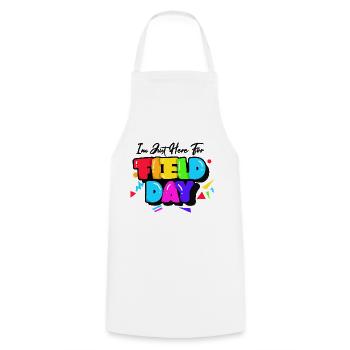 I'm Just Here For Field Day 36 - Cooking Apron - white - Front - AI Model Male 185 dark (185cm)