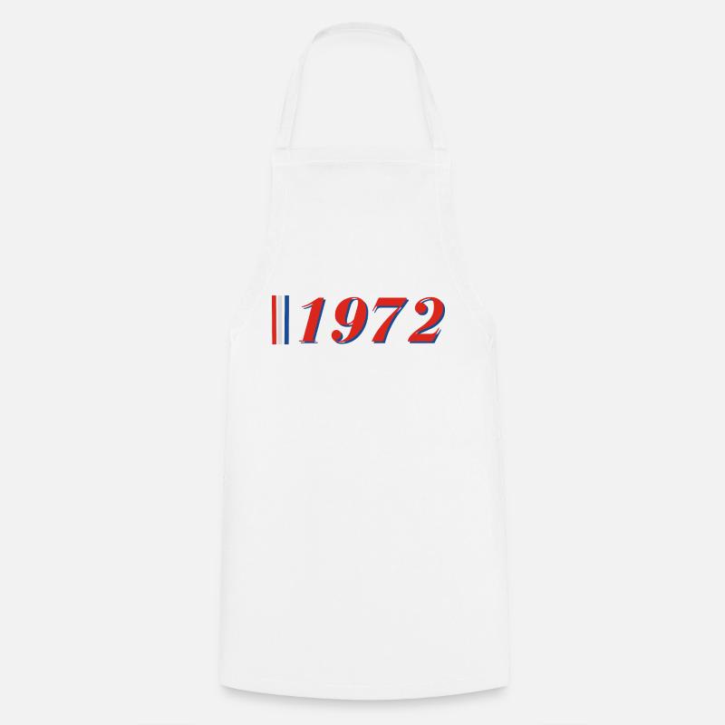 Année 1972 - Tablier de cuisine - blanc