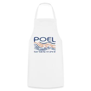 Coordonnées GPS de la mer Baltique de Poel Island - Tablier de cuisine - blanc - Devant - AI Model Male 185 dark (185cm)