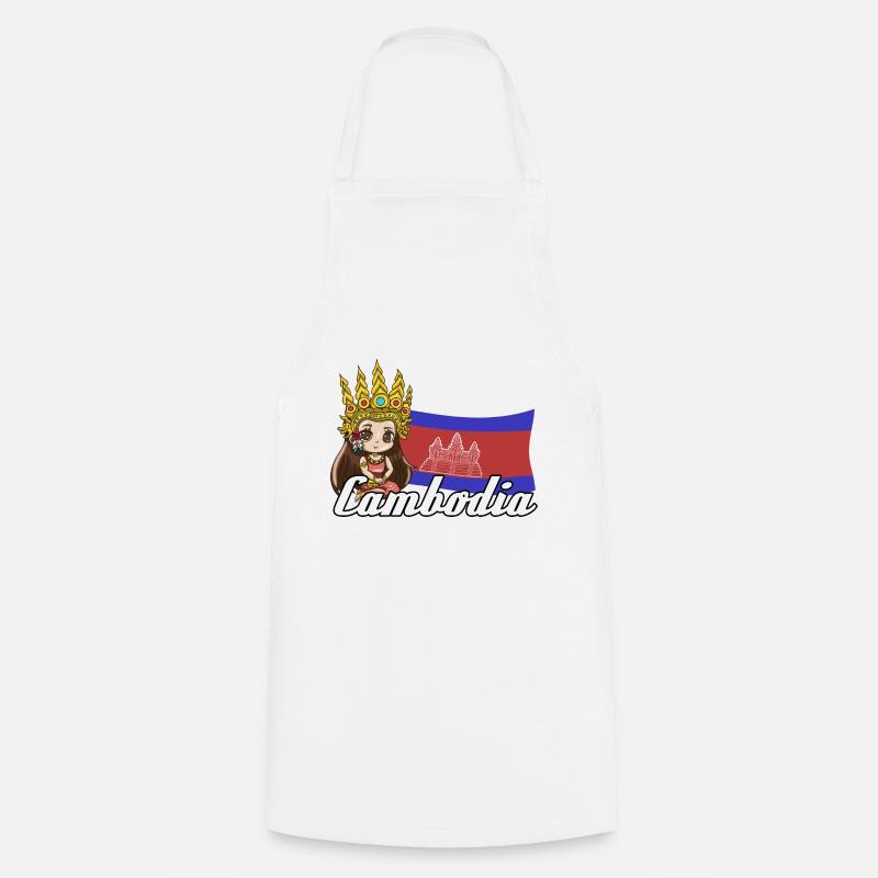 Cambodge Tradition Danse Khmer Apsara I Cadeau - Tablier de cuisine - blanc
