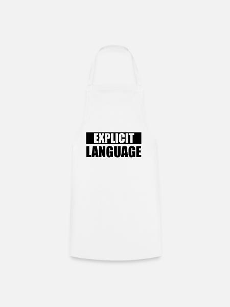 Grobe Sprache - Kochschürze - Weiß