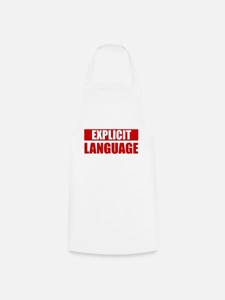 Grobe Sprache - Rot - Kochschürze - Weiß