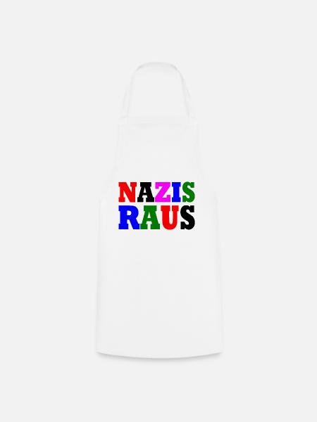 Nazis raus - Kochschürze - Weiß