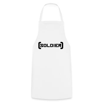 Stempel Soldat Logo Krieg General Freiheitskämpfer - Kochschürze - Weiß - Vorne - AI Model Male 185 dark (185cm)