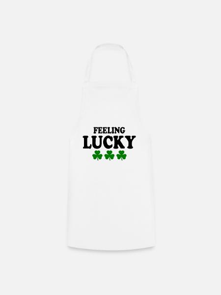 feeling lucky - Kochschürze - Weiß