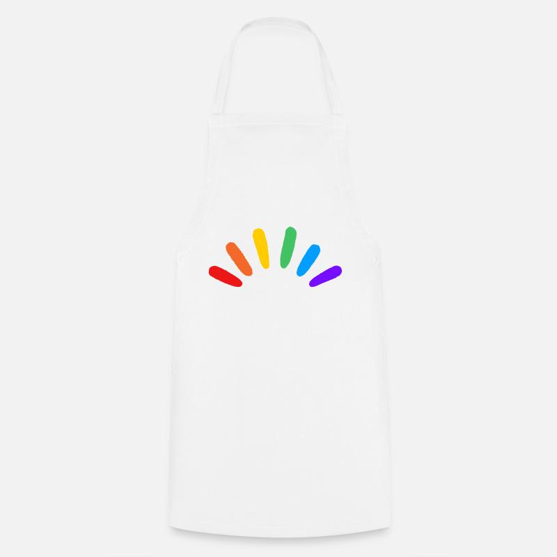 Regenbogen LGBTQIA schwul subtile Pride - Kochschürze - Weiß