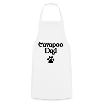 Papa Cavapoo - Tablier de cuisine - blanc - Devant - AI Model Male 185 dark (185cm)