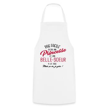Princesse et belle-soeur - Tablier de cuisine - blanc - Devant - AI Model Male 185 dark (185cm)