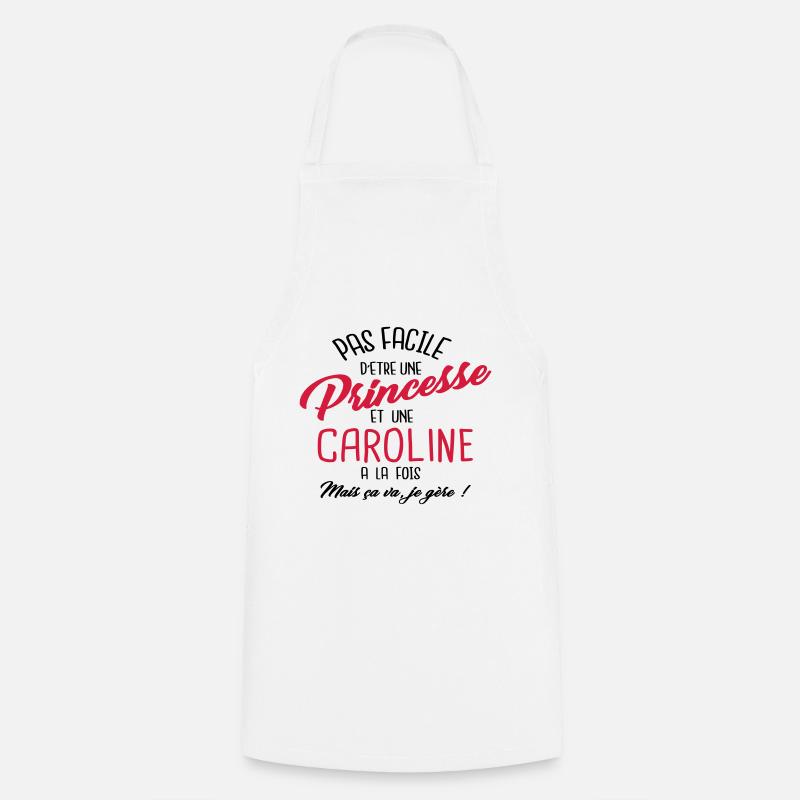 Princesse et Caroline - Tablier de cuisine - blanc