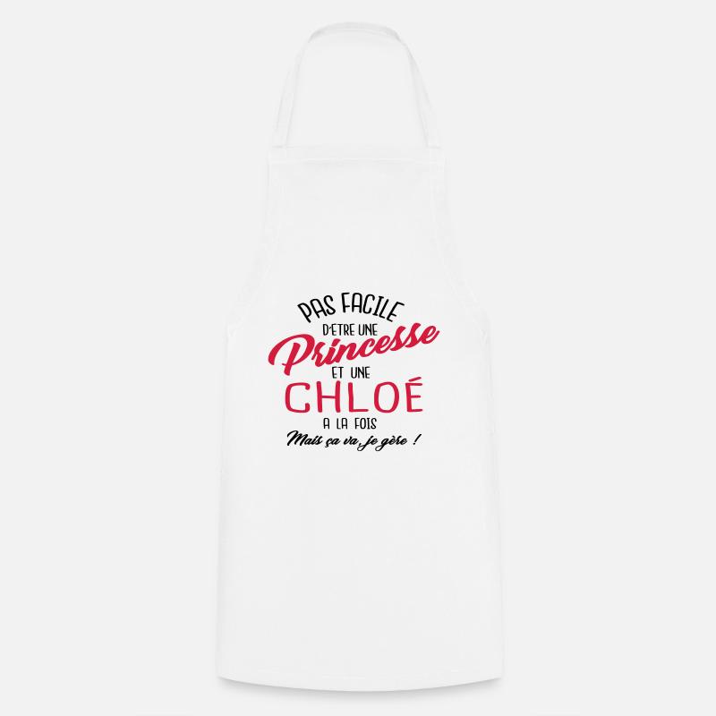 Princesse et Chloé - Tablier de cuisine - blanc
