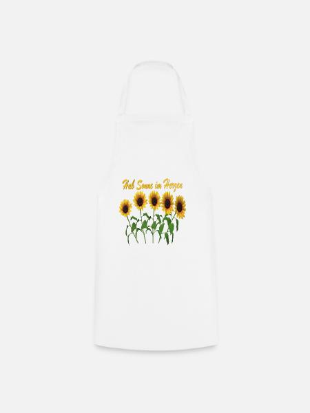 Sonnenblume Desgin - Kochschürze - Weiß