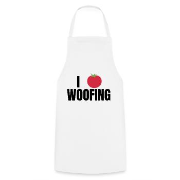 i love woofing - Cooking Apron - white - Front - AI Model Male 185 dark (185cm)