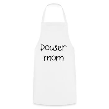 power maman maman maman maman enfants parents police - Tablier de cuisine - blanc - Devant - AI Model Male 185 dark (185cm)
