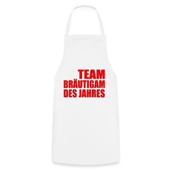 Team bräutigam - Kochschürze - Weiß - Vorne - AI Model Male 185 dark (185cm)