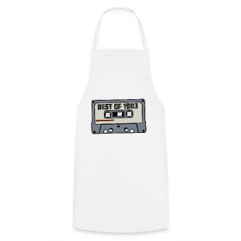 Best of 1983 - 40 Birthday Retro Gift Idea - Tablier de cuisine - blanc - Devant - AI Model Male 185 dark (185cm)