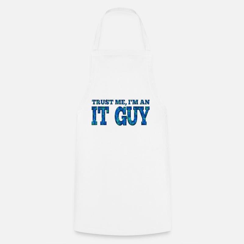 IT guy support geek computer computer geek technicien geek - Tablier de cuisine - blanc