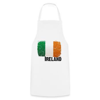 Ireland - Ireland - Green White Orange - Cooking Apron - white - Front - AI Model Male 185 dark (185cm)