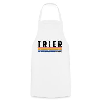 Retro Vintage 70s 80s Style Trier, Germany - Tablier de cuisine - blanc - Devant - AI Model Male 185 dark (185cm)