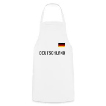Germany jersey look with flag flag on chest - Cooking Apron - white - Front - AI Model Male 185 dark (185cm)