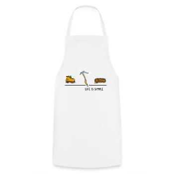 Klettern Bergsteiger Eisklettern Hochtour Gipfel - Cooking Apron - white - Front - AI Model Male 185 dark (185cm)