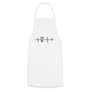 Heartbeat, candy - Cooking Apron - white - Front - AI Model Male 185 dark (185cm)
